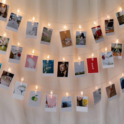Led photo clip lamp string plastic transparent photo clip lamp photo wall is specially supplied by cross-border e-commerce