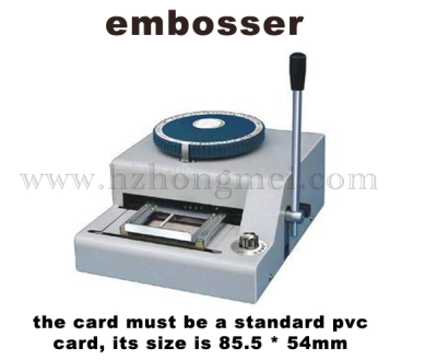 	PVC card embossing machine
