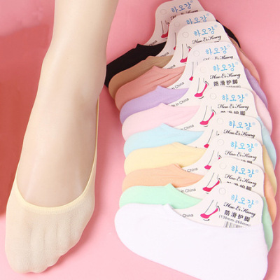 Socks women spring and summer thin ship Socks candy color Socks silicone day Socks are invisible Socks shallow mouth magic Socks
