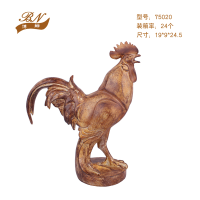 European-Style Simple Resin Lucky Chicken Ornaments Living Room Entrance and Wine Cabinet Decorative Craft Gift Ornaments