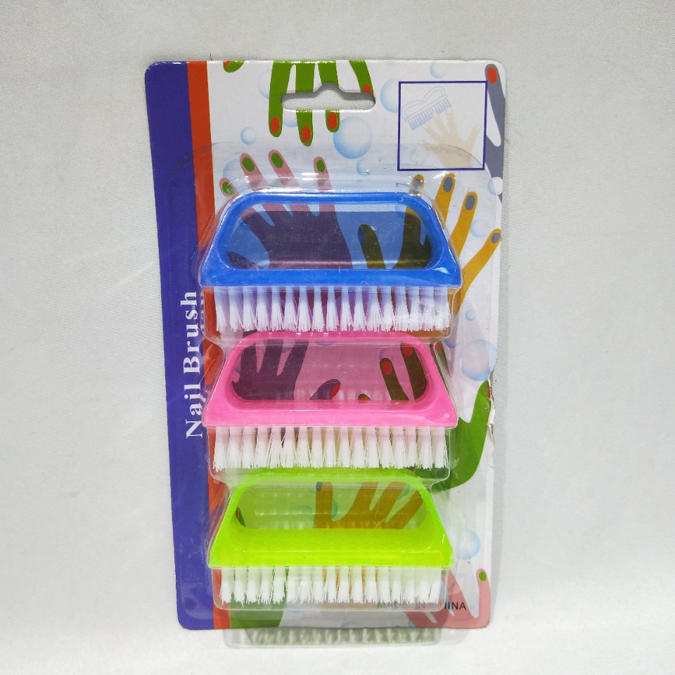 Y11-2915优质塑料指甲刷 多功能清洁刷 塑料刷 工具刷3pcs