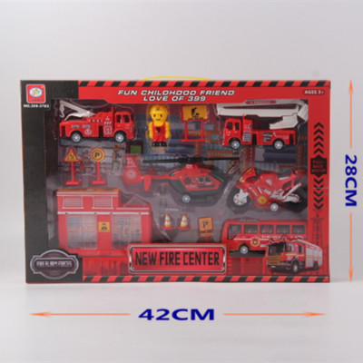 Yiwu small commodity wholesale children toy car boy engineering car fire truck set