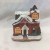Creative household european-style resin Christmas festival church pendant small house LED electric music small house pendant