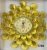Factory Direct Sales Foreign Trade Wrought Iron Metal Dial Glass Clock Dial Home Quartz Clock Amazon Cross-Border Small Gold