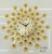 Factory Direct Sales Foreign Trade Wrought Iron Metal Dial Glass Clock Dial Home Quartz Clock Amazon Cross-Border Small Gold