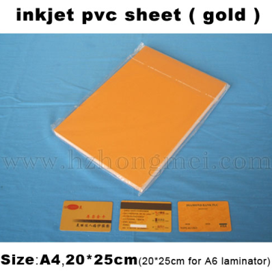 gold pvc sheet A4 A3