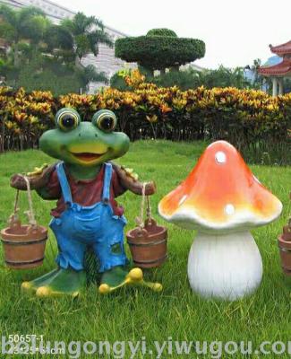 Carrying frog garden resin crafts set pieces