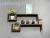Small s-shaped solid wood two-piece set fire roasted coffee wall new Chinese style shelf CQ small s-shaped two-piece set