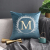 New light luxury flannelette letter pillow case simple wind pillow pillow plain color Dutch flannelette pillow case