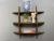 Solid wood 1 long 2 long set 3 combination fire roast coffee color new Chinese style wall shelf CQ95