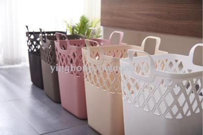 Large soft plastic basket basket basket dirty clothes basket cany woven PE material