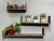 Solid wood hexagonal three-piece set of fire roasted brown solid wood creative wall rack new Chinese wall rack CQ26