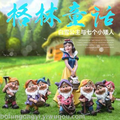 Snow White resin fiberglass handicrafts