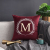 New light luxury flannelette letter pillow case simple wind pillow pillow plain color Dutch flannelette pillow case