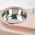 New pet automatic drinking and eating stainless steel pet food to use double bowl dog bowl cat bowl upset the bowl