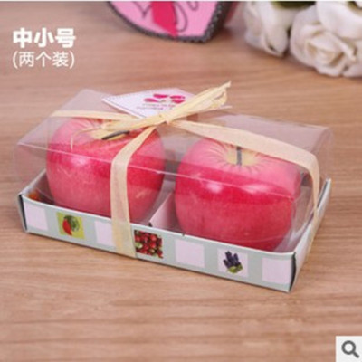 Factory Direct Sales Simulation Apple Candle Christmas Eve Christmas Gift Fruit Aromatherapy Candle Stall Supply Wholesale