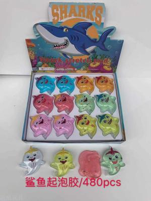 Crystal Mud Transparent Jelly Rubber color Mud Safe and non-toxic Slyme Material children's toy mud Shark foam