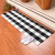 Hot-selling cotton woven black and white grid carpet mat living room black and white carpet mat living room door
