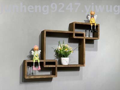 Solid wood right Angle socket fire baked color wall rack new Chinese wall decoration rack CQ1207