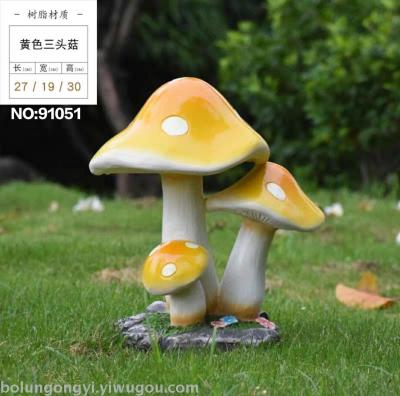 Mushroom resin crafts set pieces