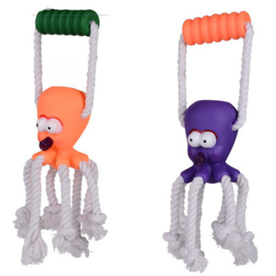 The factory supplies pet supplies from stock octopus shape with enamel pet toys dog toys
