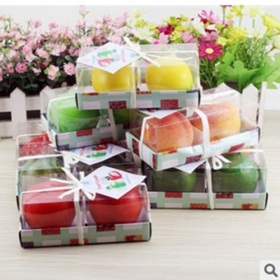 Simulation Apple Candle Christmas Eve Christmas Gift Fruit Aromatherapy Candle Stall Supply Decoration Artistic Taper and Candle