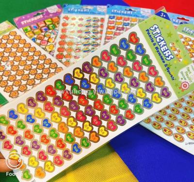 Wholesale 6 pieces of bronzing children's award stickers series excellent refueling kindergarten award stickers