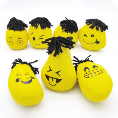 8090 Rear Face Changing Doll Nostalgic Variety Pinch Smiley Face Facial Expression Flour Clay Figure Vent Toy Yellow Series