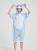 Cartoon animal one-piece pajamas summer style ultra-thin milk silk unicorn pajamas family dress