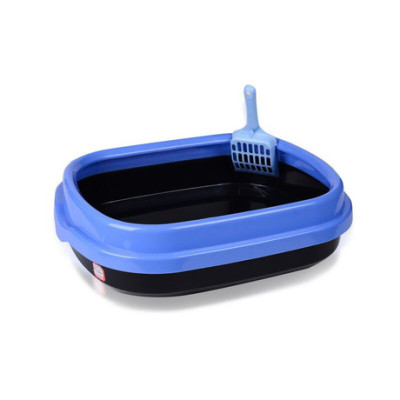 The factory supplies semi - enclosed cat litter pan toilet bedpan cat cat cat litter pan pet supplies with a shovel