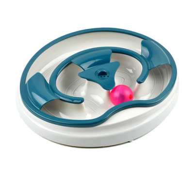 Amazon sells hot cat spinning toy crazy playplate cat catching mouse ball sound light rolling ball puzzle spinning table