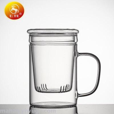 Glass filter tea cover cup