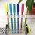 Simple ball pen one-time meeting pen tube pen color fluorescent color pen holder in the oil pen WENHANG