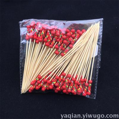 Fruit signature flower signature bamboo skewer signature dim sum fork creative fruit signature