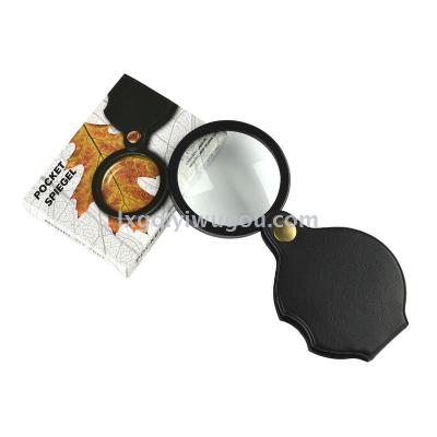 New Upgraded 70mm Leather Case High Quality Thickened 10 Times HD Movable Handle Magnifying Glass Pocket Portable 7667