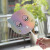 Laser Reflective Fan Cartoon Multiple Mixed Fan Crystal Handle Cartoon Fan Two Yuan Shop Hot Sale