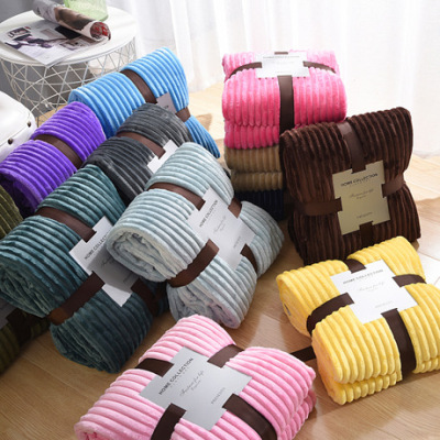New wool and magic cross border blanket pure color flannel blanket gifts coral wool gift blanket wholesale