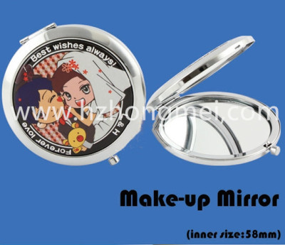 Folding pocket mirror stainless steel frame cosmetic mirror makeup mirrors