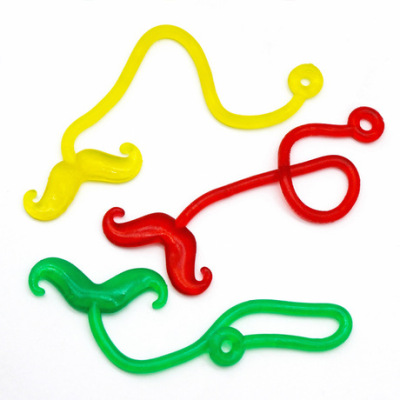 Nostalgic Climbing Wall Sticky Retractable Moustache Shape Trick Vent Decompression Children Handle Toy