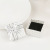 Silver white polka dot ring box stud box box small gift box double ribbon bow jewelry box