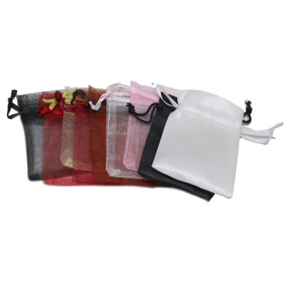 Yarn bag bundle mouth gift bag multi-color pure color candy Yarn bag multi-size cosmetics receiving organza Yarn bag net Yarn bag