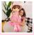 Plush toy cutie fel large imitation Anna doll wearing cap flower dress girl baby toy gift