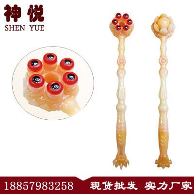 286 Factory Direct Sales Six Beads Lotus Massage Hammer Don't Ask for Old People's Happiness Back Scratcher Massage Hammer Massager