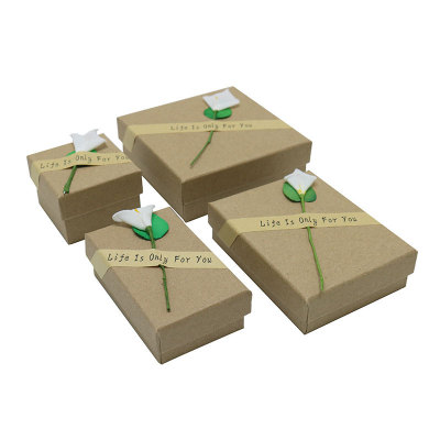 Madrian leather paper box custom-made packing earring box set box ring box necklace box spot vintage jewelry box