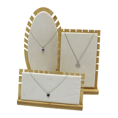 Jewelry display props bamboo and wood detachable necklace display frame pendant board, multi - function hanging frame vertical props