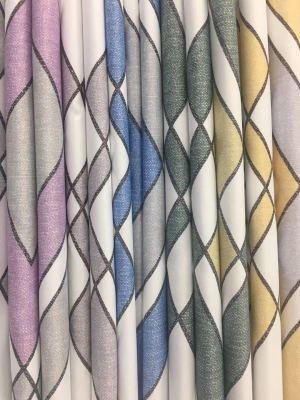 Diamond pattern living room bedroom shading cloth printing curtains