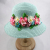 Jialanchun Summer Outing Sun Protection Children Hat Simple Woven Beach Bucket Hat Two-Color Small Wreath Children's Straw Hat