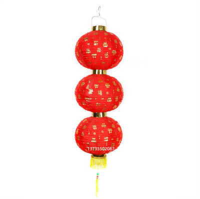 10 inches three four five  string lanterns red round rainproof sunscreen festival custom wholesale manufacturers
