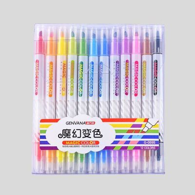 The Jinnian 0595 color pen 12 colors/magic color change 1 box * 12 sets