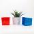 F21 mini imitation pottery square plastic flowerpot imitation porcelain flowerpot